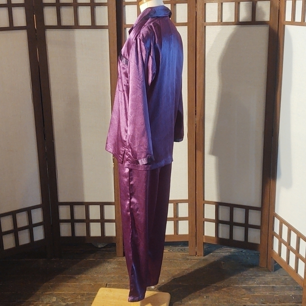 Vintage Victoria's Secret Gold Crown Label Purple Pajama Set Sz S - Picture 7 of 13